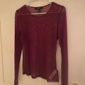 Forever 21 long sleeve mesh top